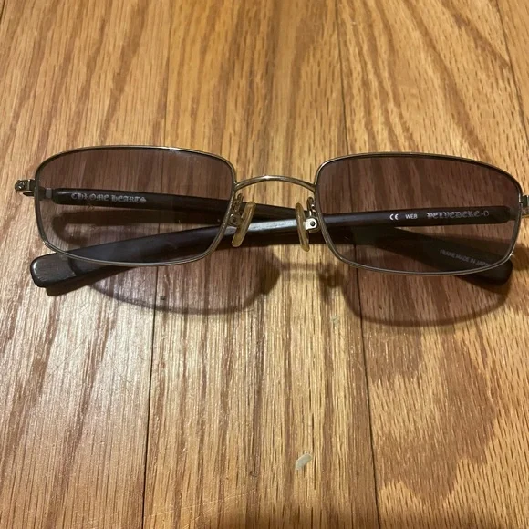 Chrome Hearts Brown Lens Rectangular Sunglasses with wire Frame - Picture 1 of 5